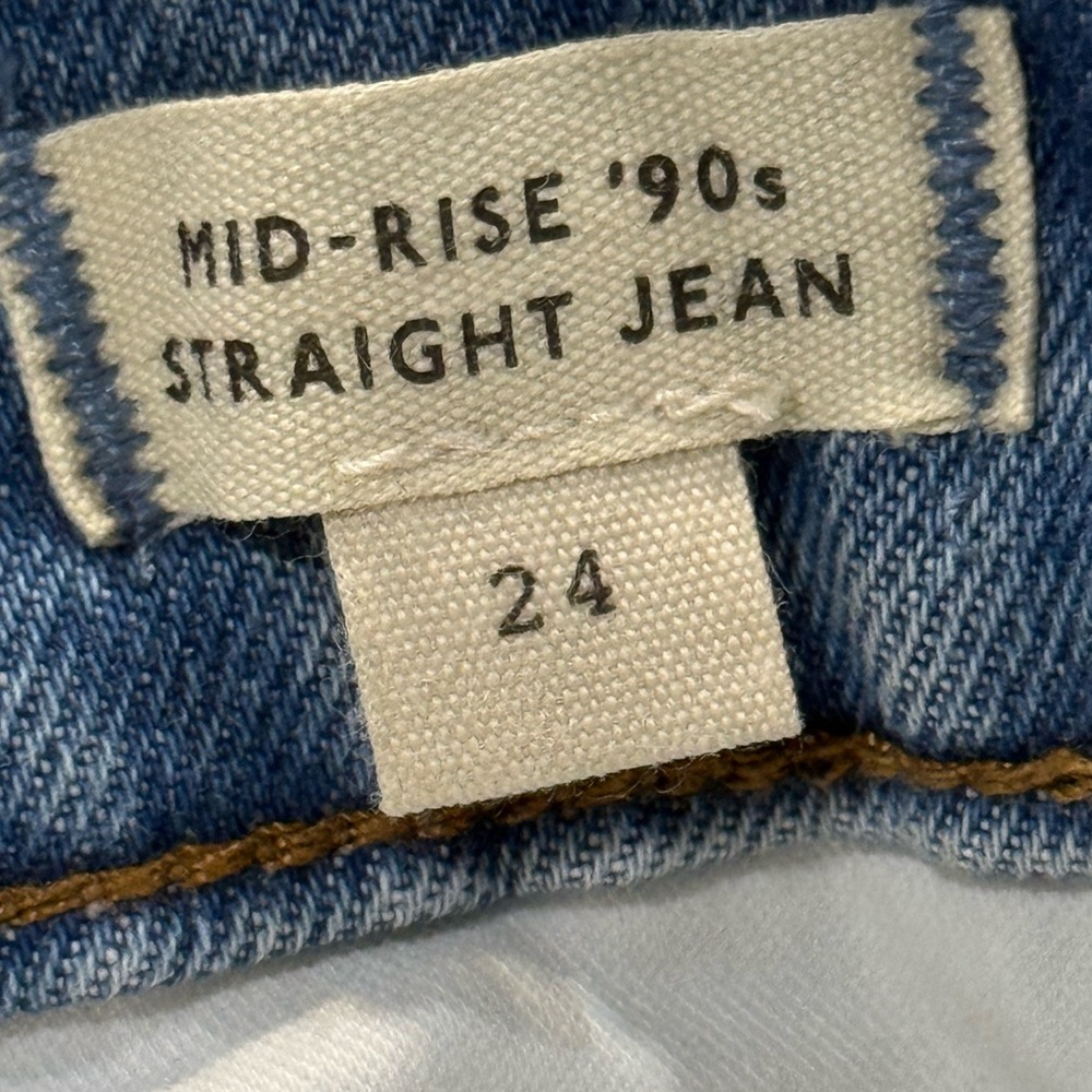 Madewell Womens Light Blue The '90s Straight Mid-Rise Barbosa wash Jean Size 24 - Picture 13 of 13